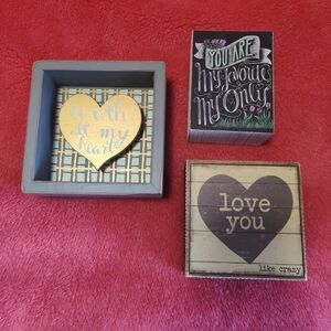 3 pcs of primitive by Kathy box signs